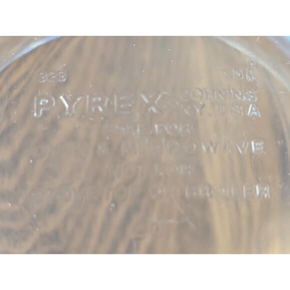 Vintage Pyrex #323 Clear Glass Mixing Serving Nesting Bowl 1.5L Oven Microwave - Picture 5 of 5